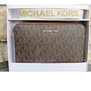 Michael Kors Jet Set Crossbody Logo Gift Box Set - Brown/Luggage *NWT* MSRP $198